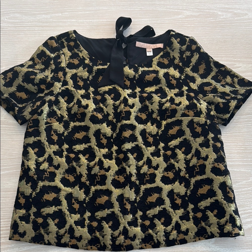 Hutch Gold and Black Textured Top